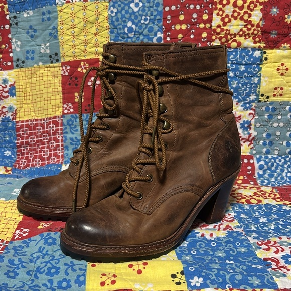 Frye Shoes - Frye Lucy lace up boots women's size 8.5